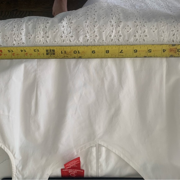 Oscar delarenta white cotton dress with lace ❤️ - Picture 7 of 10